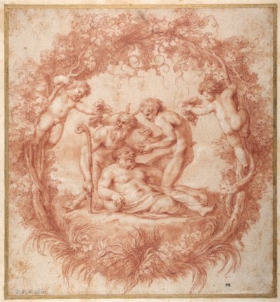 The design of the Tazza Farnese (red chalk with gouache on paper) بواسطة بيتر بول روبنز