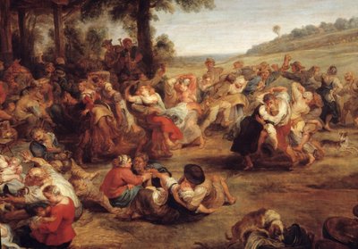 المعرض أو الزفاف في القرية التفاصيل التي تمثل حزب البلد. رسم بيير بول (بيير بول) روبنز (أو بيتر بول أو بيتروس بولوس) (1577-1640) ، المدرسة الفلمنكية بواسطة بيتر بول روبنز