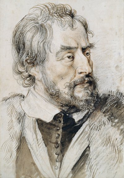 توماس هوارد (1585-1646) إيرل الثاني من أروندل (قلم رصاص وقلم حبر وغسل على ورق) بواسطة بيتر بول روبنز