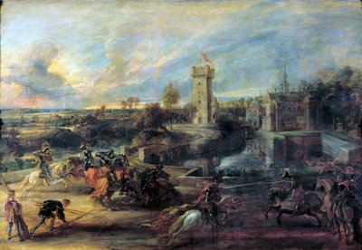البطولة أمام قلعة ستين 1635-1637. بواسطة بيتر بول روبنز