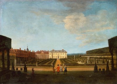 منظر للحديقة والقاعة الرئيسية في Winchendon House بواسطة بيتر تيليمانز