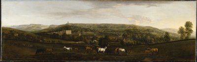 A view of Chatsworth from the south-west (oil on canvas) بواسطة بيتر تيليمانز