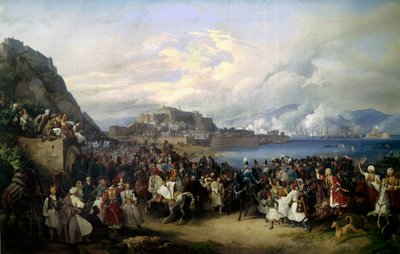 الأمير أوتون (1815-1867) ابن لويس الأول من بافيير ديبارك في نافبليو في 6/02/1833 وأصبح ملك اليونان الرسم لبيتر فون هيس (1792-1871) (كل شيء) 1835 صن. 2،73 × 4،16 م ميونيخ. نويه بيناكوتيك. بواسطة بيتر فون هيس