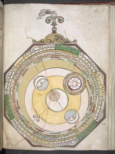 الخرائط C.6.d.5. f.21r "Astronomicum Caesareum ..." بواسطة بطرس (بعد) أبيانوس