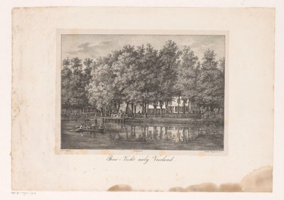 منظر للعقار الريفي في بريفيخت Bree-Vecht بالقرب من Vreeland (العنوان على الكائن) مناظر على نهر فيخت (عنوان المسلسل) بواسطة Desguerrois and Co.