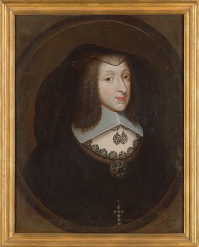 كريستين ماري من فرنسا 1606-1663 ، دوقة سافوي في ثوب الأرملة ، ج. 1640. بواسطة فيليبرت توريت