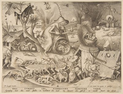 أنغر إيرا ، من سلسلة The Seven Deadly Sins ، 1558. بواسطة فيليب جالي