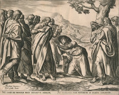 المسيح وامرأة كنعان ، c1577-1579. بواسطة فيليب جالي