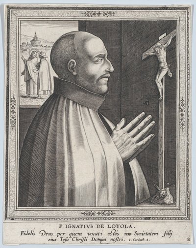 القديس اغناطيوس لويولا ، من سلسلة مؤسسي الرهبنات الذكور ، قبل 1610. ، قبل 1610 بواسطة فيليب جالي