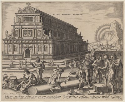 معبد ديانا في أفسس بواسطة فيليب جالي ، بعد Maerten van Heemskerck