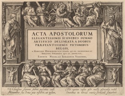 صفحة عنوان الكتاب بواسطة فيليب جالي بعد Maerten van Heemskerck بعد Jan van der Straet