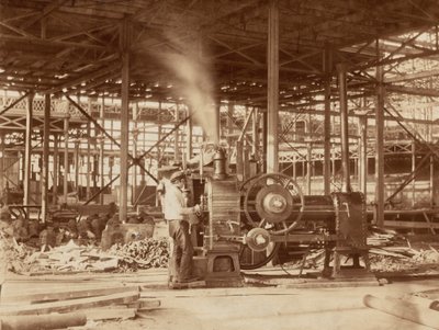 محرك بخاري بالقرب من جراند ترانسبت ، كريستال بالاس ، 1851. بواسطة فيليب هنري ديلاموت