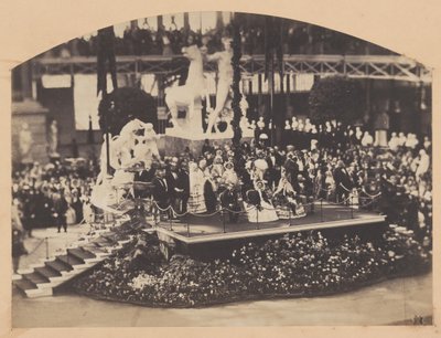 زيارة الإمبراطور والإمبراطورة لقصر الكريستال عام 1855. بواسطة فيليب هنري ديلاموت