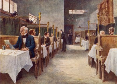 غرفة طعام كوك تافرن ، شارع فليت ، دمرت عام 1886 بواسطة فيليب نورمان