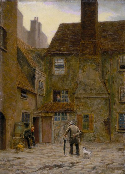 "The Back Yard of the Queen's Head Inn ، ساوثوارك" ، ١٨٨٤ بواسطة فيليب نورمان