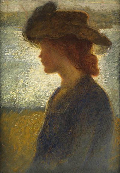 ضد النور ، على ضفاف النهر (زيت على ظهر السفينة) بواسطة Philip Wilson Steer