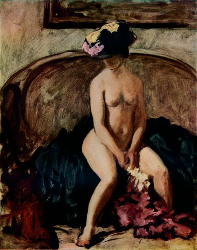 جالس عاري: القبعة السوداء ، c1900 بواسطة Philip Wilson Steer