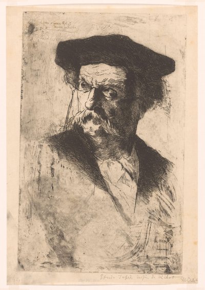 صورة لرجل بواسطة Theodule Augustin Ribot (توقيع الفنان)