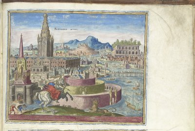 أسوار بابل من سلسلة عجائب الدنيا الثامنة ، 1572 بواسطة فيليب جالي
