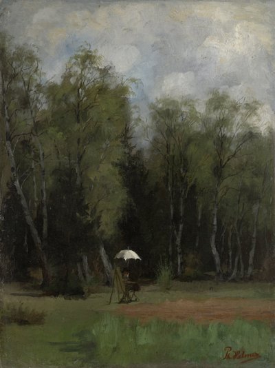 رسام على حافة الغابة بواسطة فيليب هيلمر