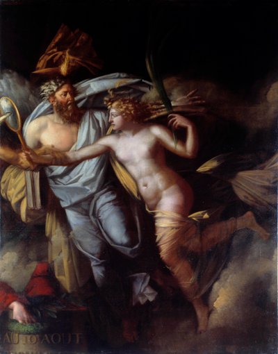 French Revolution: “” The triumph of the French people on August 10”” Allegory of the day of August 10 بواسطة فيليب أوغست هينكين