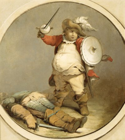 Falstaff مع جسد Hotspur ، c.1786 (زيت على ورق) بواسطة فيليب جاك دو لوبيرج