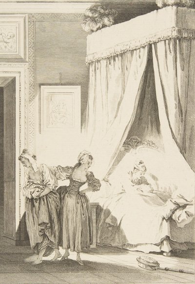 La Gageure des trois Commeres: La Servante ، من حكايات وقصص قصيرة في الشعر ... ، نُشرت عام 1795. بواسطة فيليب تريير