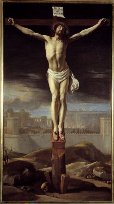 المسيح على الصليب. رسم فيليب دي شامبين (1602-1674) Ec. Flam. بواسطة فيليب دي شامبين