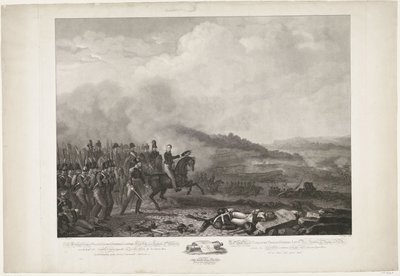 أمير أورانج يقود القوات الهولندية في معركة Quatre-Bras 1815 صاحب السمو الملكي فيليم ، جورج ، فريدريك ، ولي عهد مملكة هولندا لودويجك على رأس الهولنديين ضد الجيش الفرنسي بقلم Quatre-B بواسطة ويدوي يوهانس ألارت