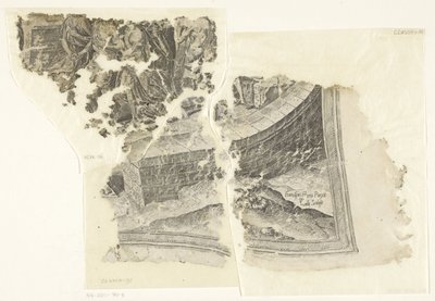 الزاوية اليمنى السفلى لطبعة مشهد سيبيس Tabula Cebetis Carta Vitae (العنوان الأصلي) بواسطة جوس دي بوشر