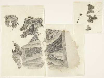 الزاوية اليمنى السفلى لطبعة مشهد سيبيس Tabula Cebetis Carta Vitae (العنوان الأصلي) بواسطة جوس دي بوشر