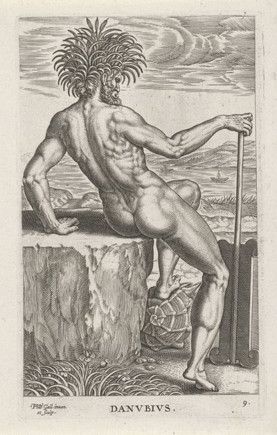 Riviergod Danubius Danvbivs (العنوان على الكائن) Rivier-en zeegoden (عنوان السلسلة) الصور الأنيقة لآلهة البحر من Amnicus (عنوان السلسلة) بواسطة فيليبس جالي