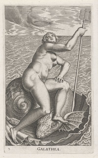 Waternimf Galatea غلاطية (العنوان على الكائن) Stroom- a waternymph (عنوان السلسلة) Nympharum oceanitidum ، Ephydridum potamidum naiadum (عنوان السلسلة) بواسطة فيليبس جالي