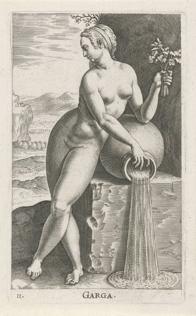 مساعدة Waternimf جارجا (العنوان على الكائن) Stroom- a waternymph (عنوان السلسلة) Nympharum oceanitidum ، Ephydridum potamidum naiadum (عنوان السلسلة) بواسطة فيليبس جالي