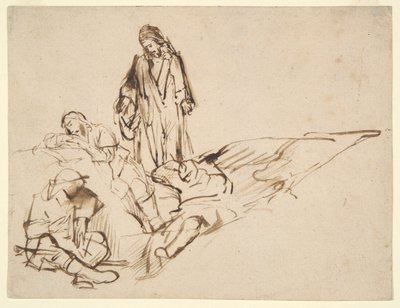 دراسة المسيح والرسل النائمين بواسطة Philips Koninck