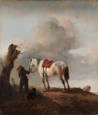 حصان أبيض ؛ العفن. حوالي 1646 بواسطة فيليبس Wwwerman