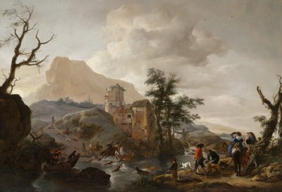 Stag Hunt in a River ، c.1650-1655 بواسطة فيليبس Wwwerman