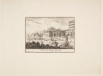 الدنماركية: الميناء في ريبو غراندي بواسطة فيلوتي فرانسوا دوفلوس