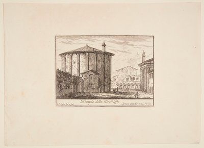 الدنماركية: معبد للإلهة فيستا. 1. معبد فورتونا فيستا بواسطة فيلوتي فرانسوا دوفلوس