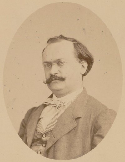 صورة للمؤلف تشارلز ليكوك 1832-1918 ، 1866. بواسطة استوديو الصور A. Legras.