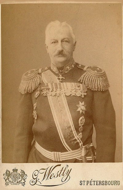 الجنرال كونستانتين بافلوفيتش بريزبيانو 1840-1905. بواسطة استوديو الصور E. Westly and Co.