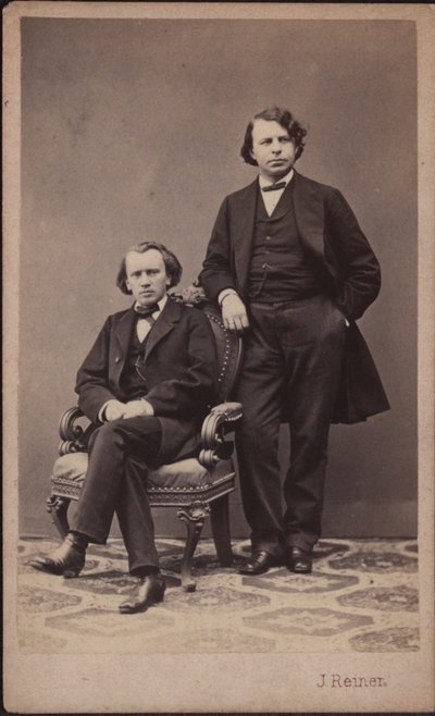 يوهانس برامز 1833-1897 وجوزيف يواكيم 1831-1907 ، 1867. بواسطة استوديو الصور J. Reiner.