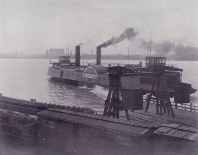 كندا: قم بنقل Steamer بين Windsor و Detroit (b / w photo) بواسطة المصور كندي