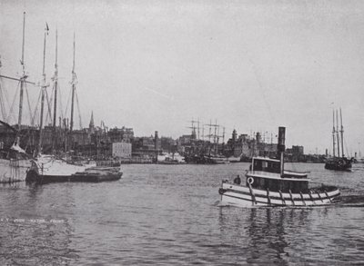 هاربور فرونت ، سانت جون ، نيو برونزويك (b / w photo) بواسطة المصور كندي