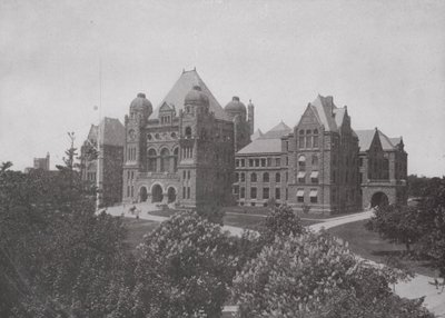 Parliament Buildings of the Province of Ontario, Toronto (b/w photo) بواسطة المصور كندي