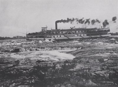 إطلاق النار على Lachine Rapids ، نهر St Lawrence (b / w photo) بواسطة المصور كندي