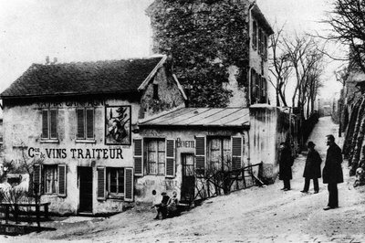 Cabaret des Assassins ، Cabaret du Lapin Agile ، Rue des Saules (b / w photo) بواسطة مصور فوتوغرافي فرنسي