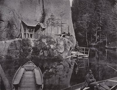 Edmundsklamm ، محطة القارب الأمامية (b / w photo) بواسطة مصور فوتوغرافي ألماني