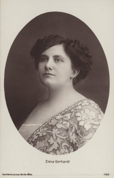 Elena Gerhardt, German opera singer (b/w photo) بواسطة مصور فوتوغرافي ألماني