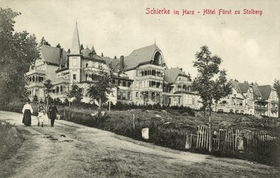 Hotel Furst zu Stolberg, Schierke, Harz Mountains, Germany (b/w photo) بواسطة مصور فوتوغرافي ألماني